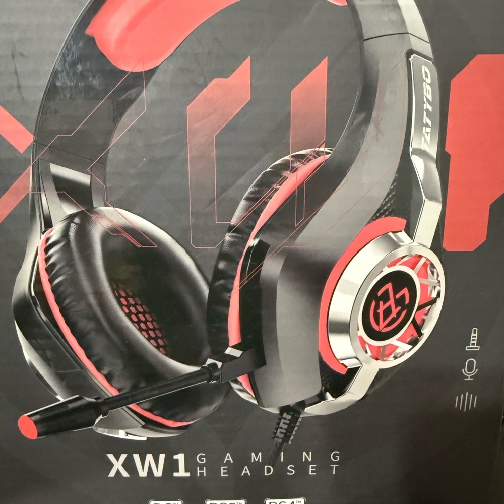 Red and Black Gaming Headset